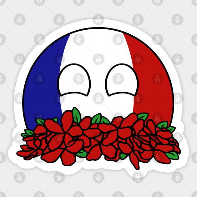 countryballs france play flowers Sticker by LillyTheChibi